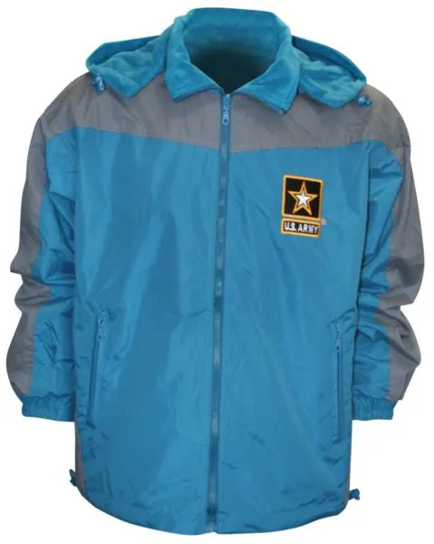 US Army Fleece Jacket, Reversible - TEAL