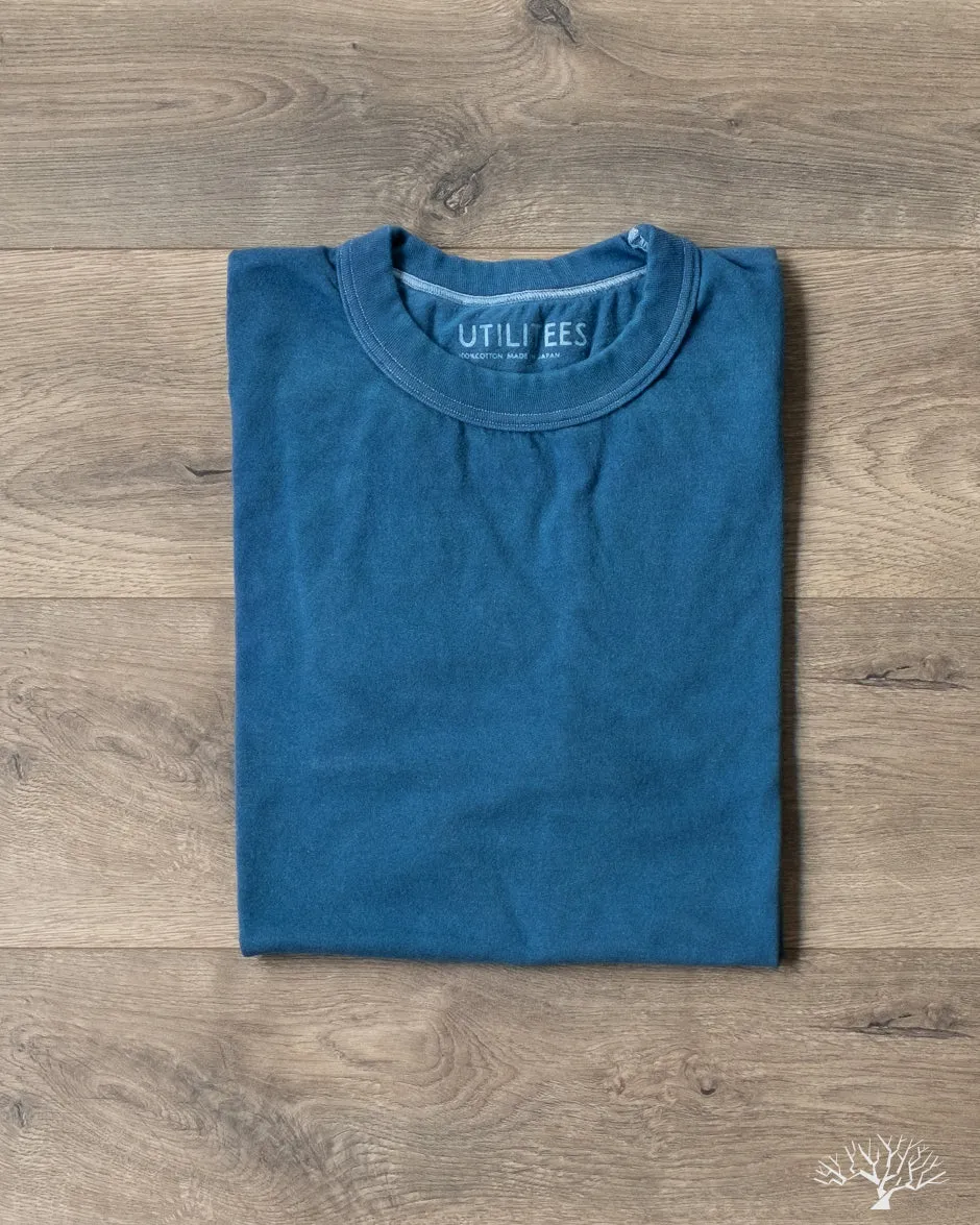 UTIL-PIND - 5.5oz Loopwheel Crew Neck T-Shirt - Pure Indigo