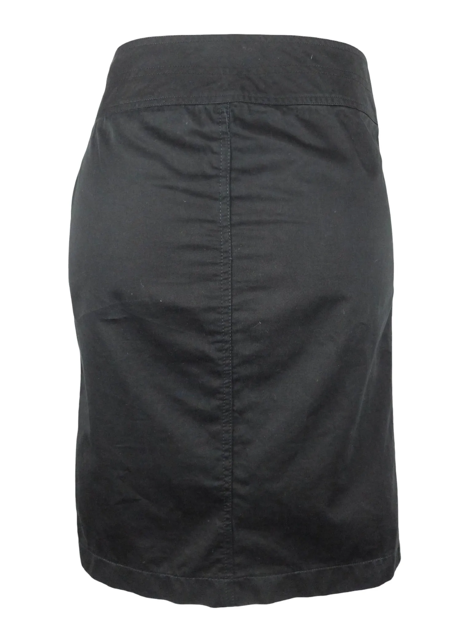 Vintage 2000s Y2K Plein Sud Utility Black Pencil Cargo Midi Skirt with Front Zip Detail & Adjustable D-Ring Ties