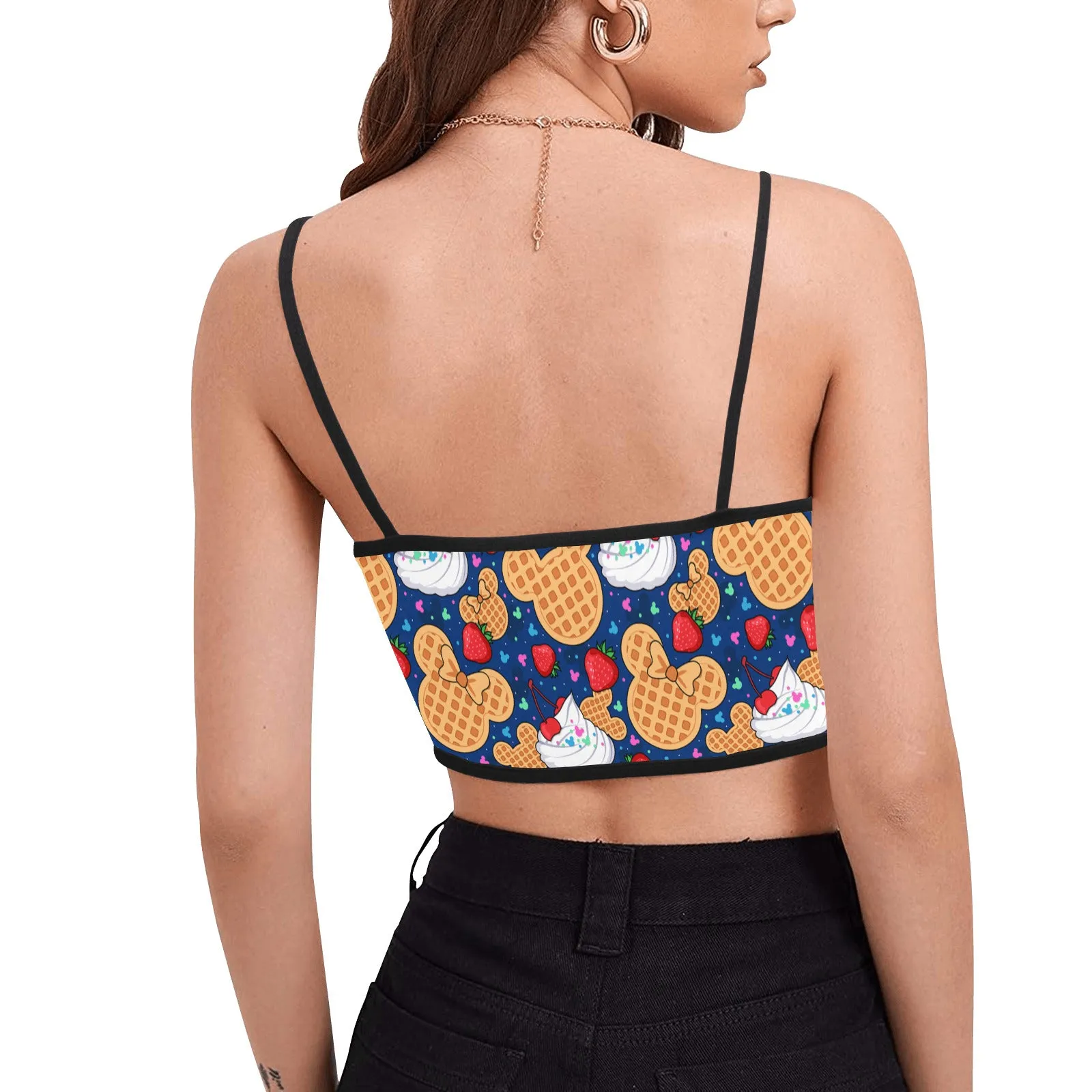 Waffles Women's Spaghetti Strap Crop Top