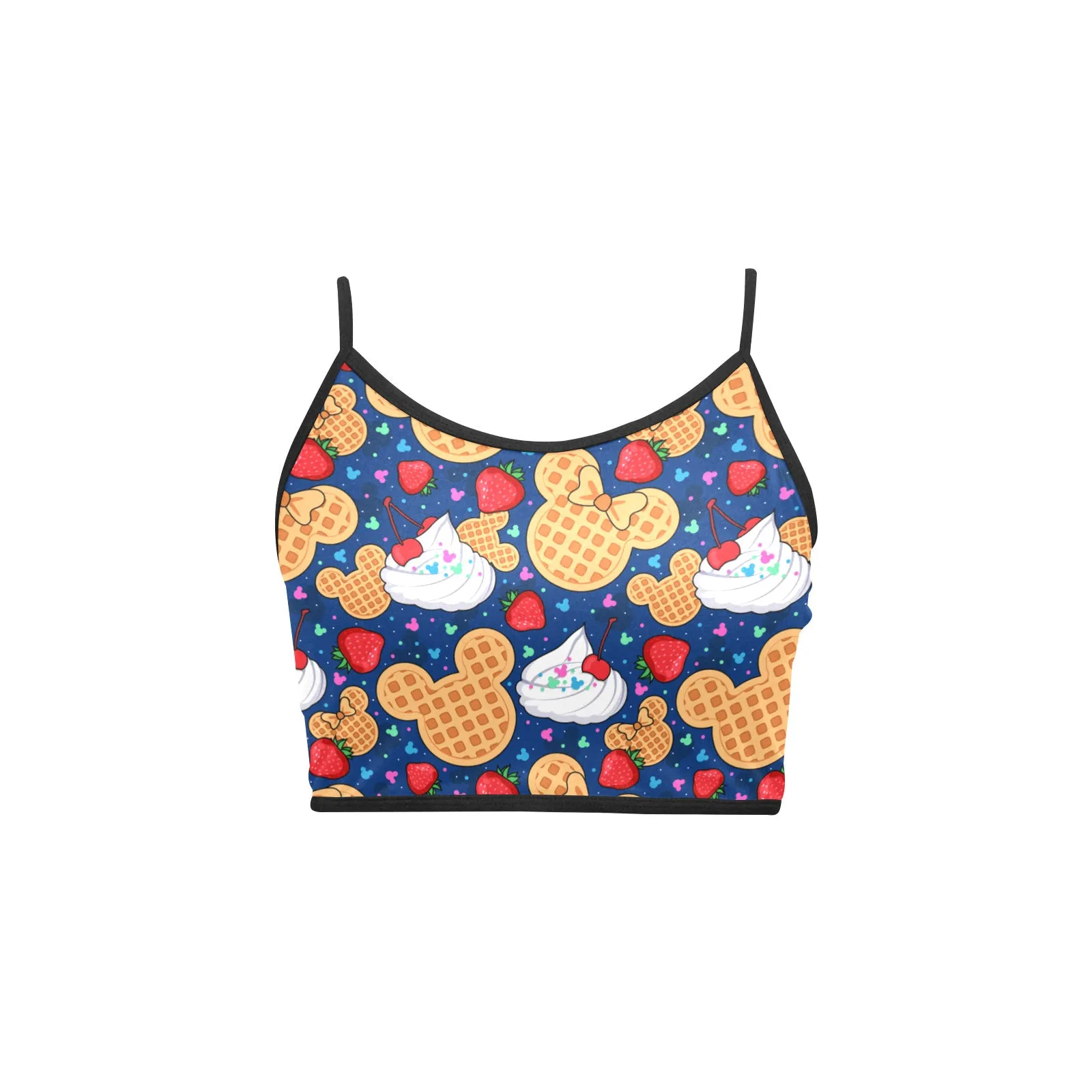 Waffles Women's Spaghetti Strap Crop Top