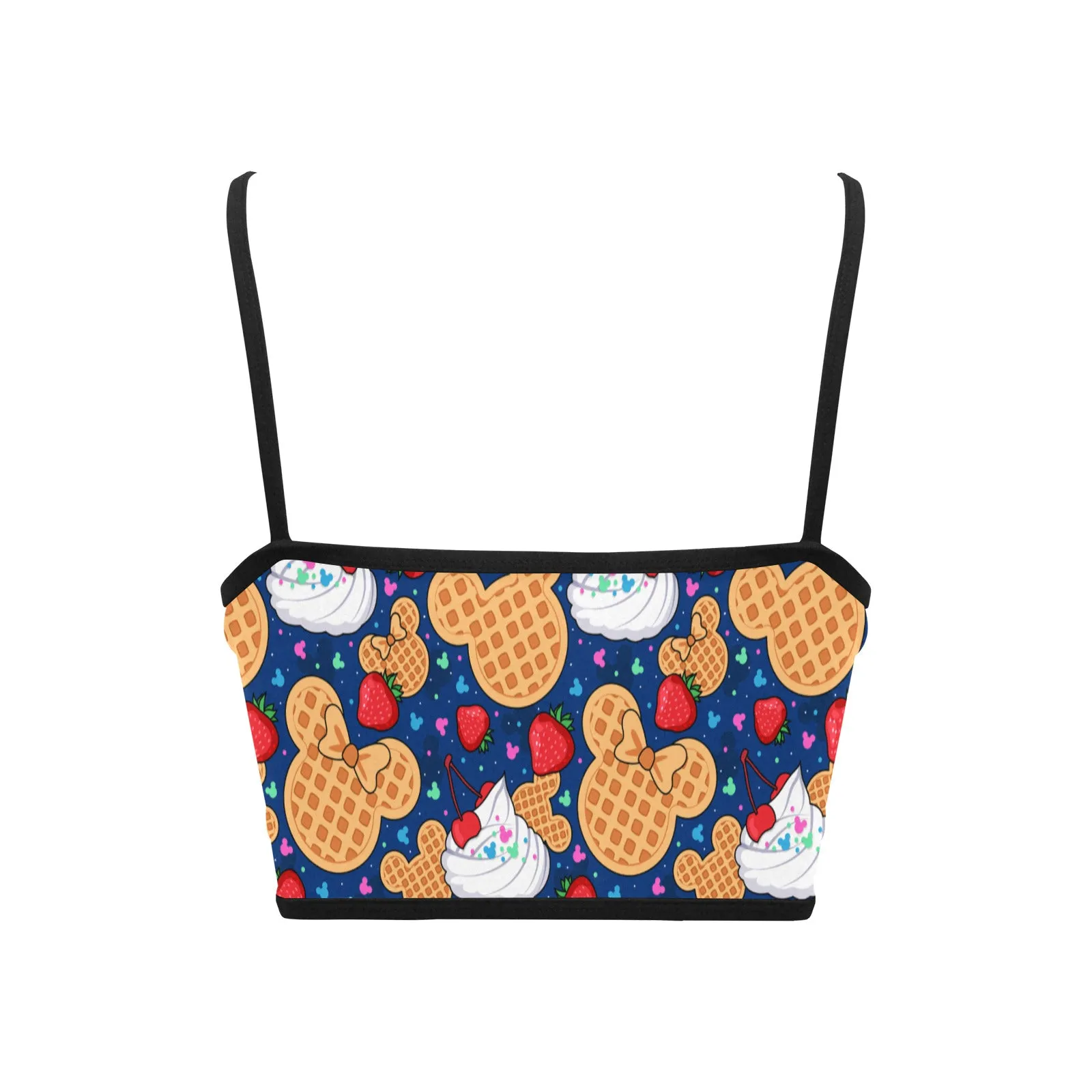 Waffles Women's Spaghetti Strap Crop Top