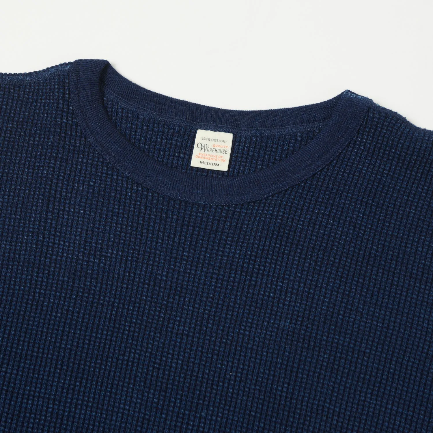 Warehouse & Co 5911 LS Waffle Knit Crew Neck Tee - Indigo