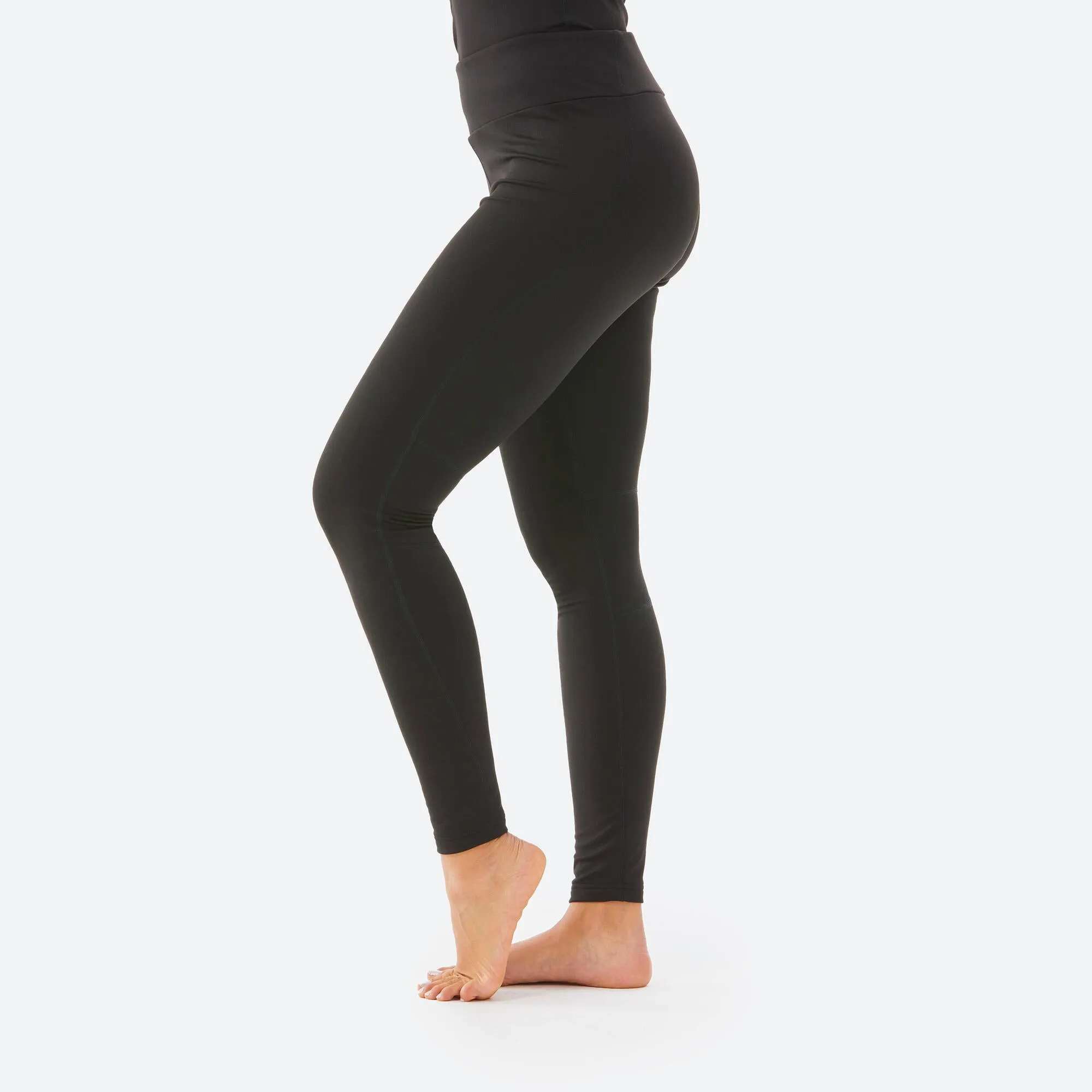 Wedze Women's Ski Base Layer Bottoms - BL 500 - Black