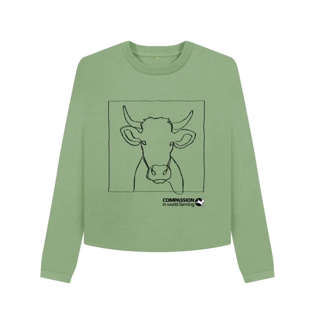 Women's Cow Boxy Jumper