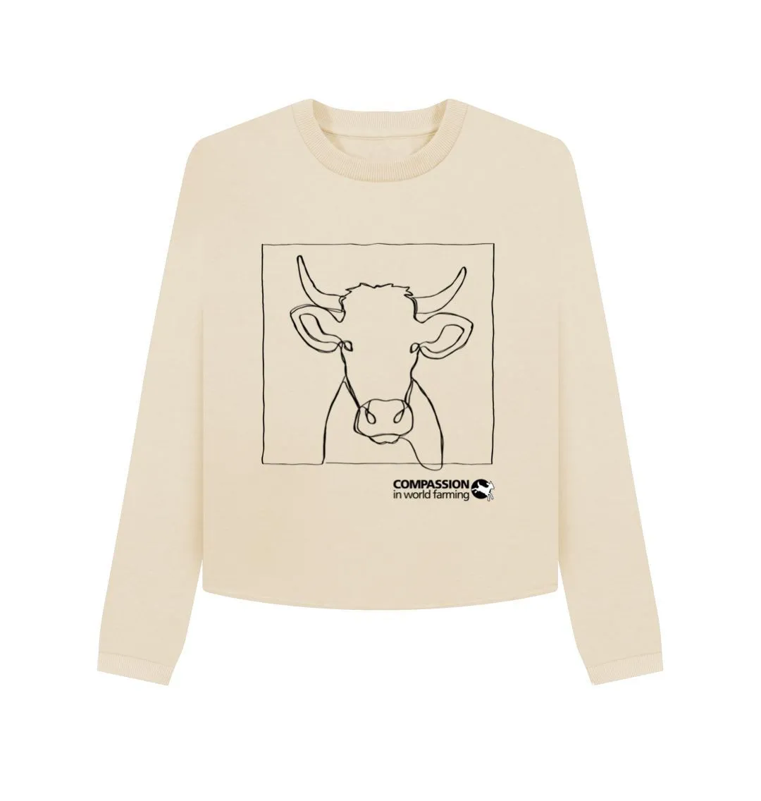 Women's Cow Boxy Jumper