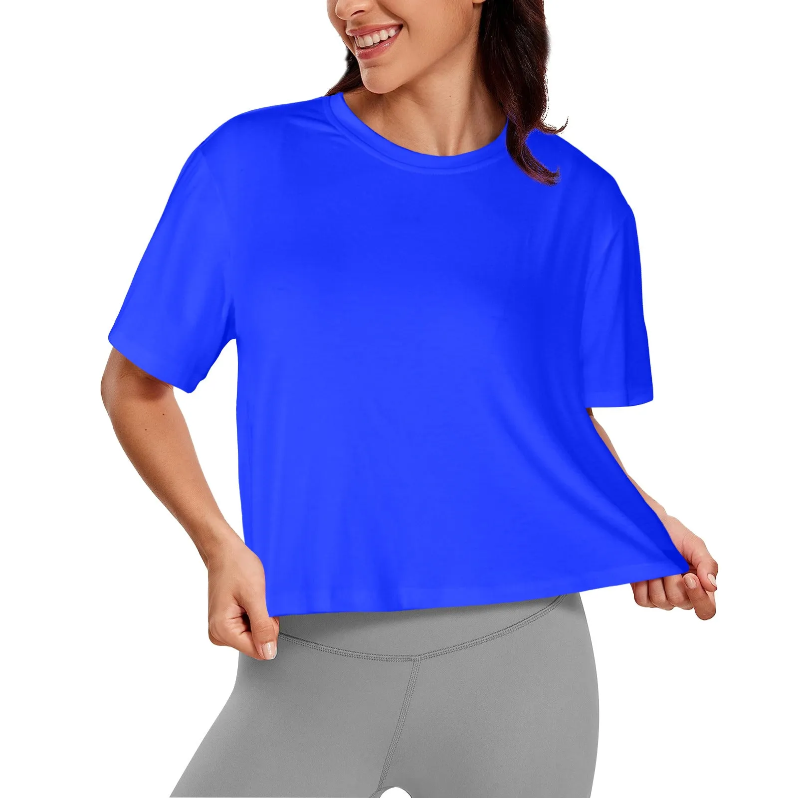 Women's Cropped T-Shirt Solids - Multiple Colors Available