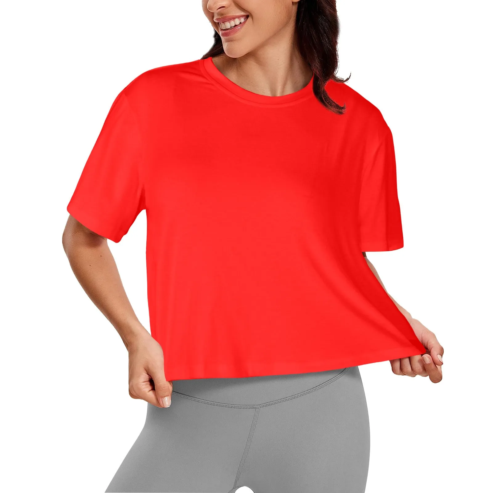 Women's Cropped T-Shirt Solids - Multiple Colors Available