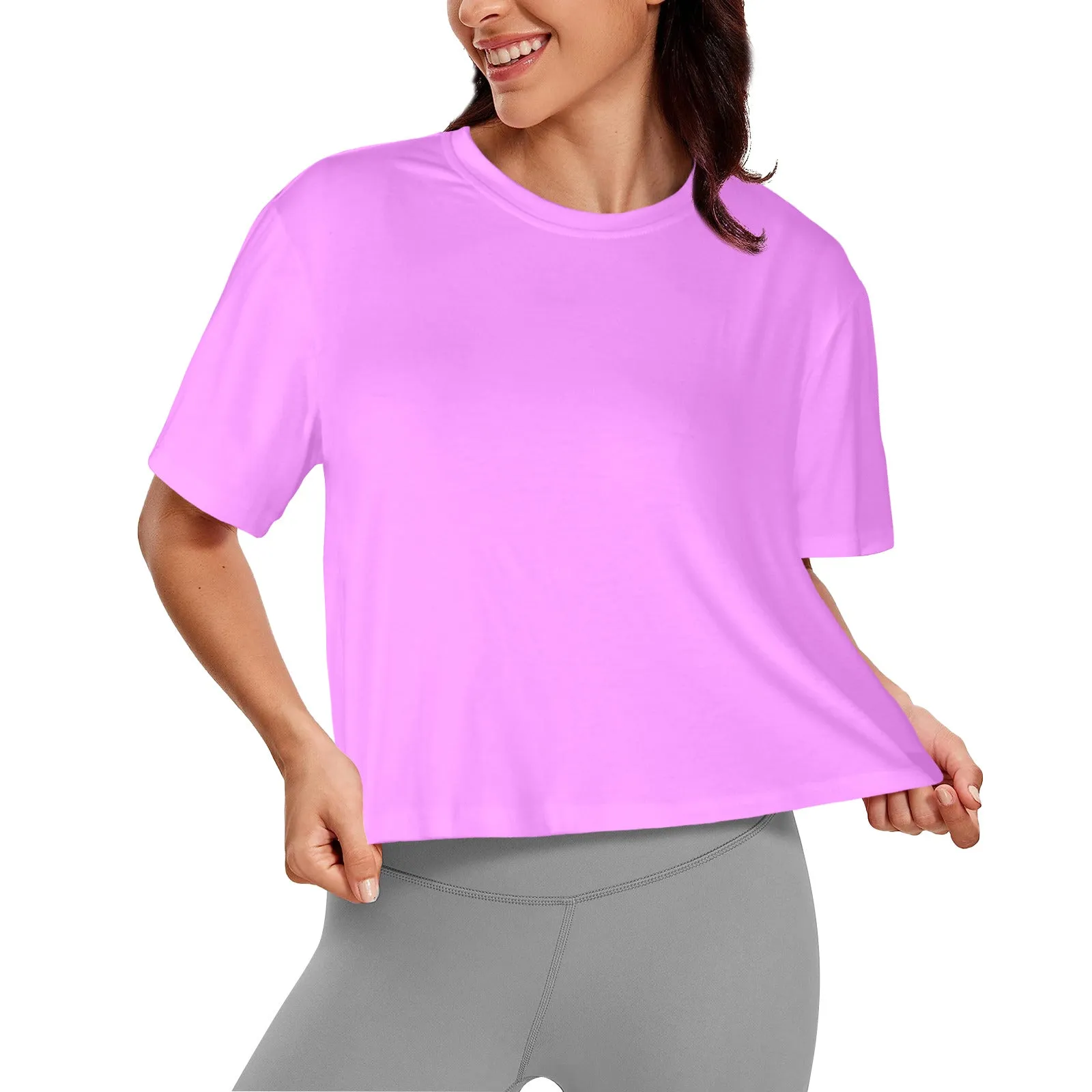 Women's Cropped T-Shirt Solids - Multiple Colors Available