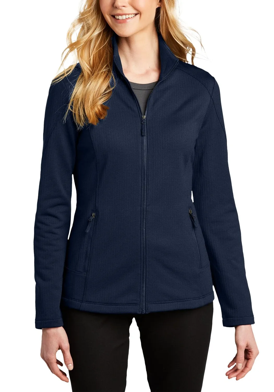 Women's Full-Zip Grid Fleece Jacket