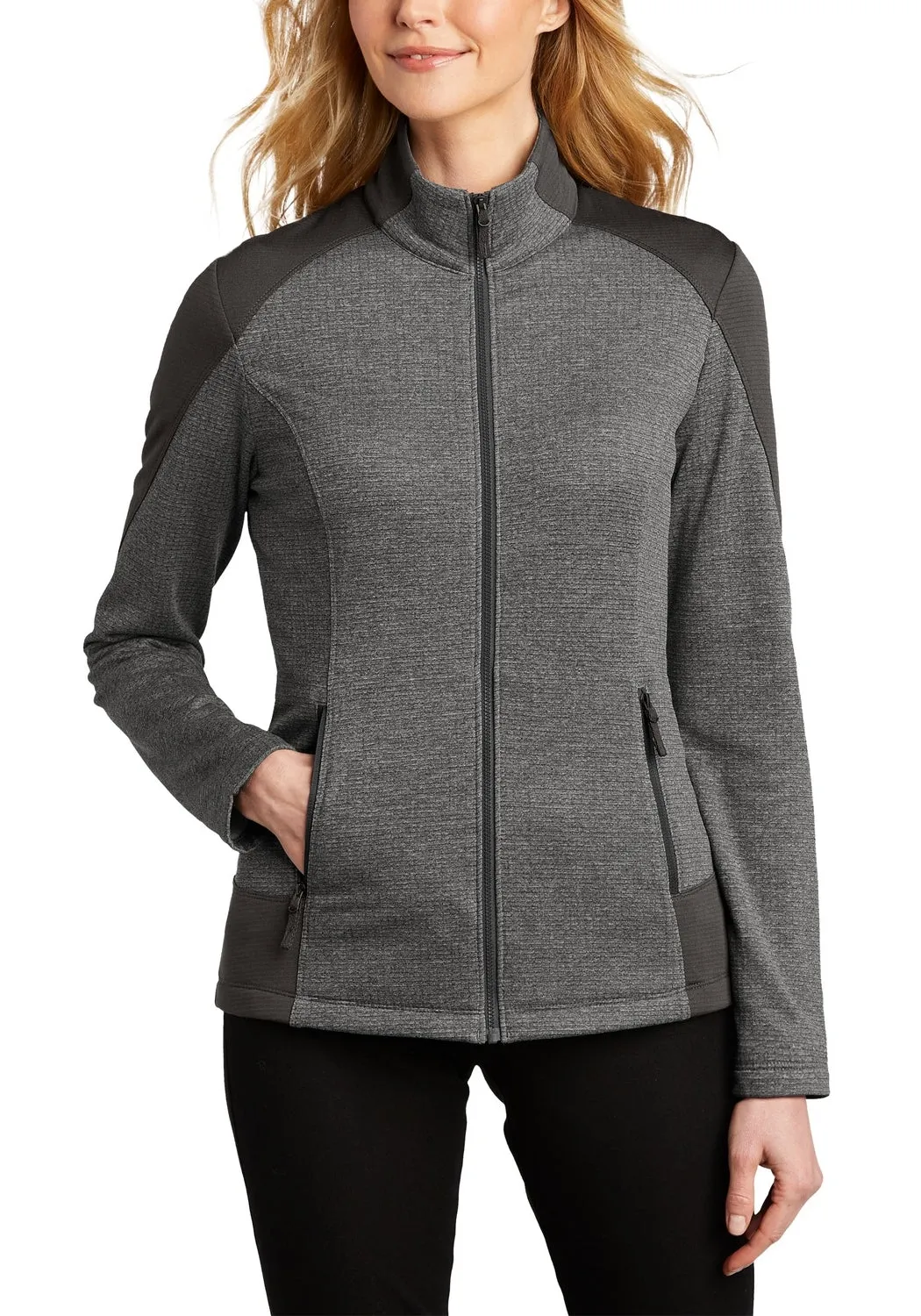 Women's Full-Zip Grid Fleece Jacket