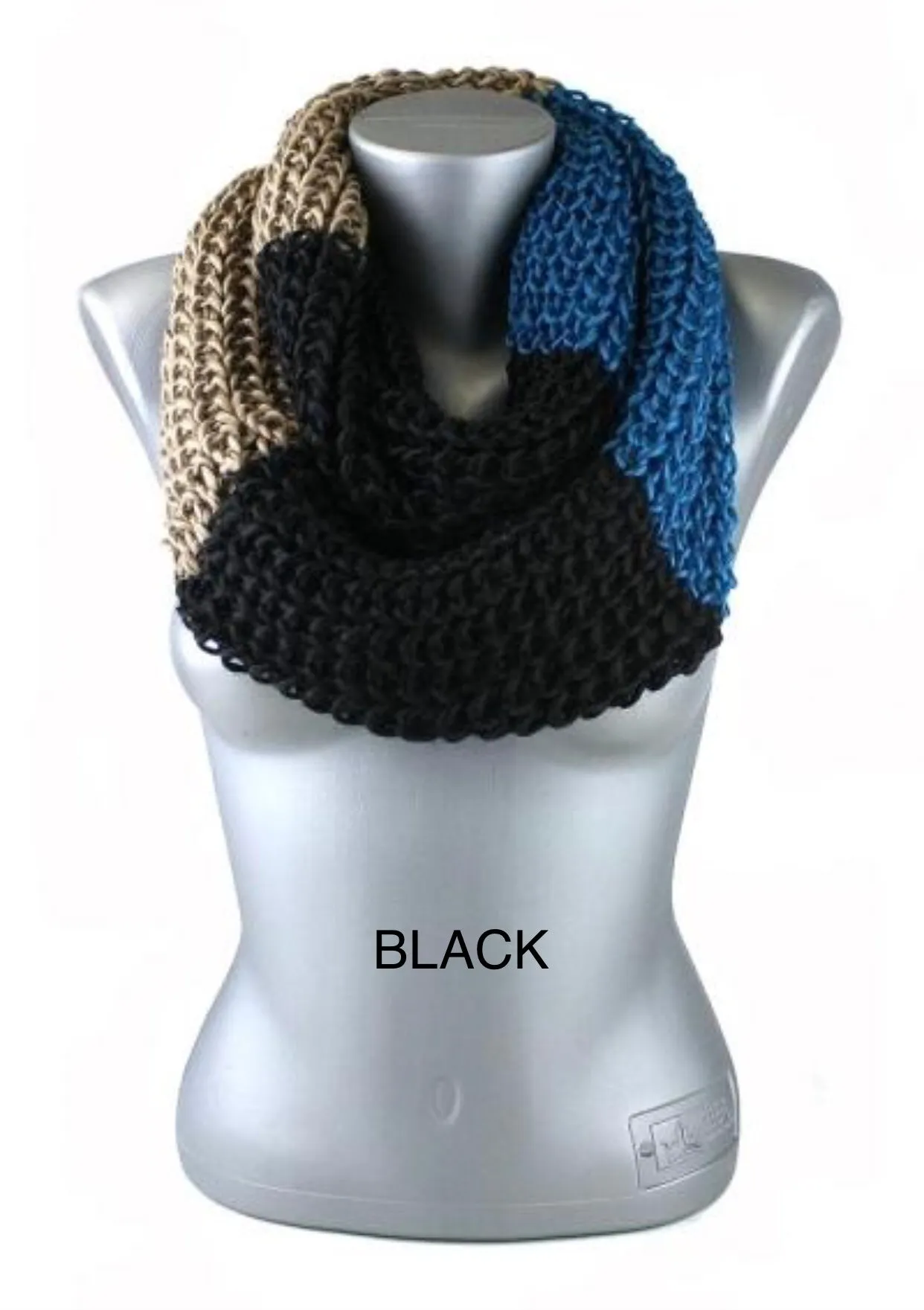 Womens Winter Scarf | Striped Infinity Warm Knit Scarf