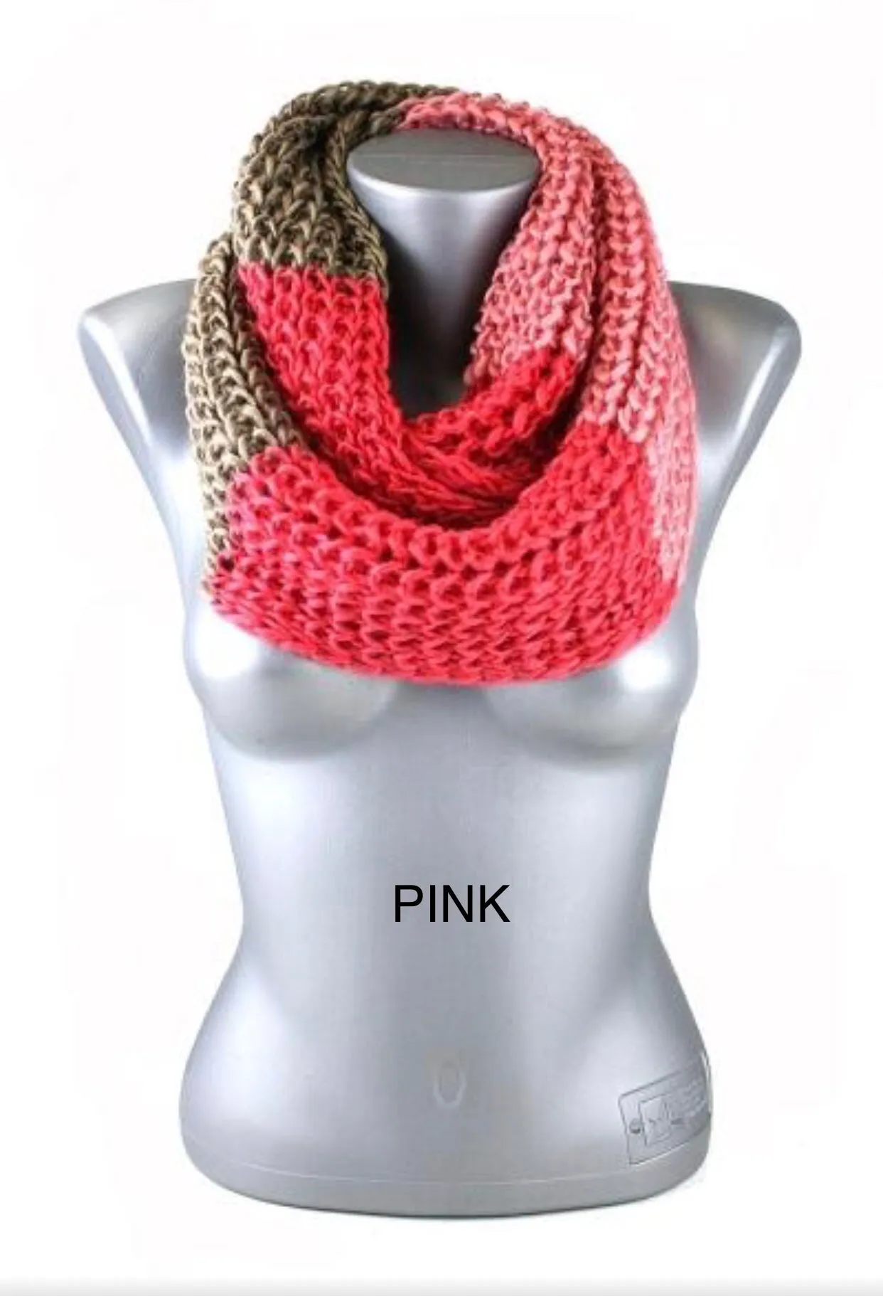 Womens Winter Scarf | Striped Infinity Warm Knit Scarf