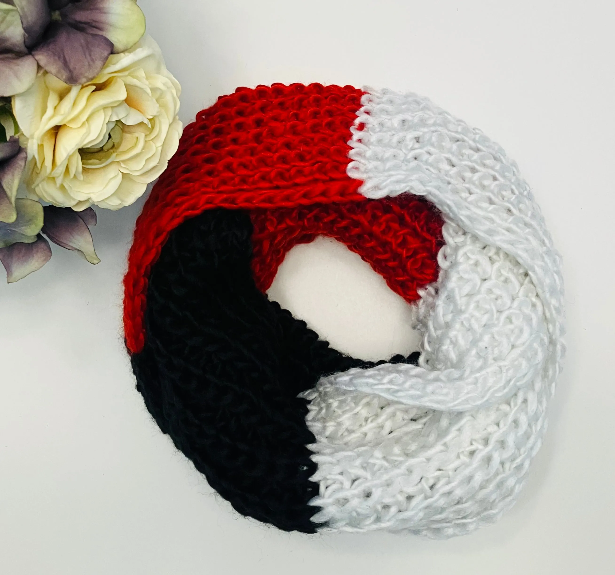 Womens Winter Scarf | Striped Infinity Warm Knit Scarf