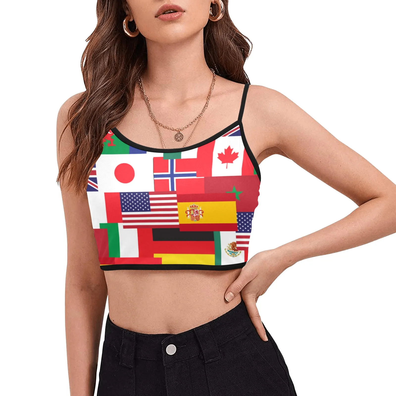 World Showcase Women's Spaghetti Strap Crop Top