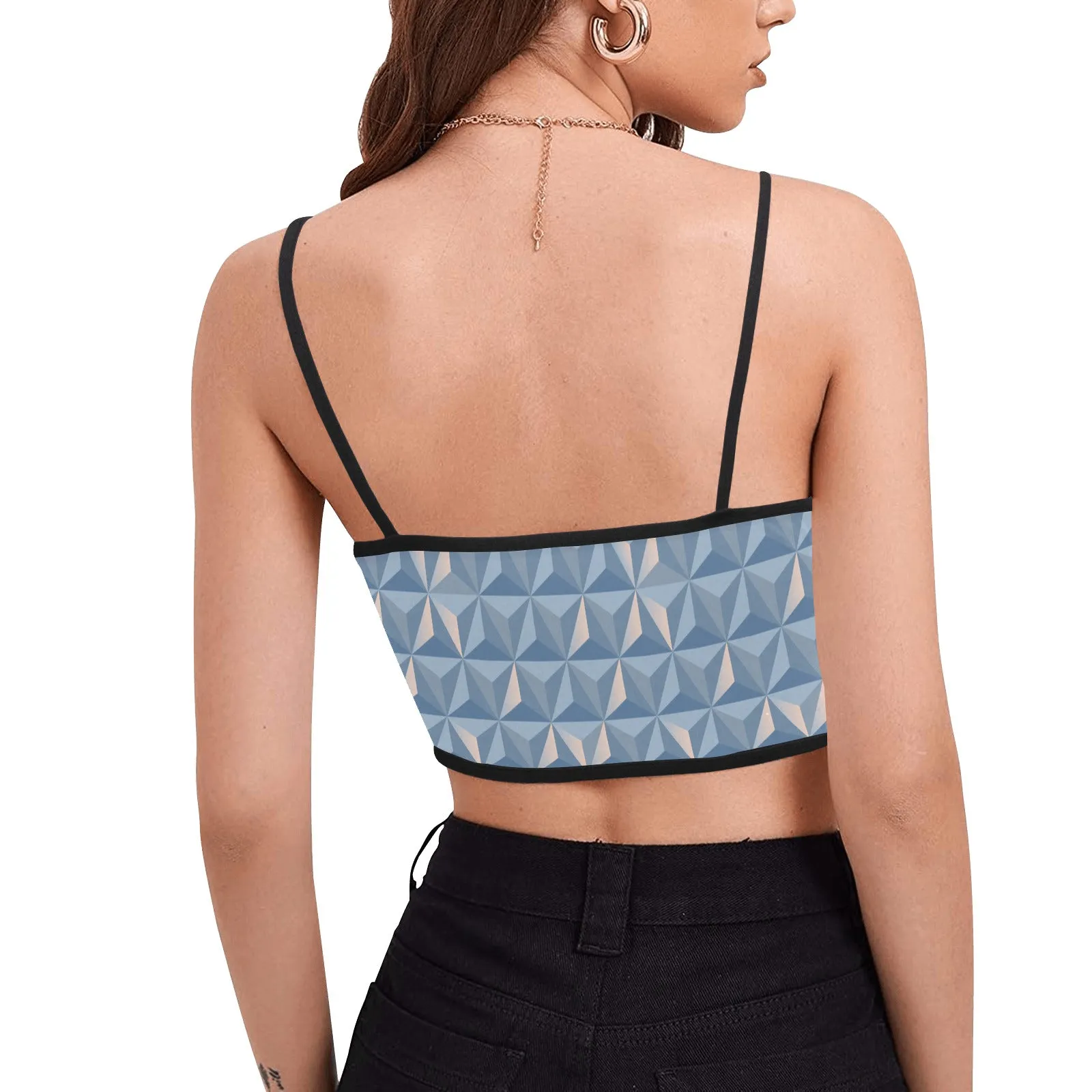 World Traveler Women's Spaghetti Strap Crop Top