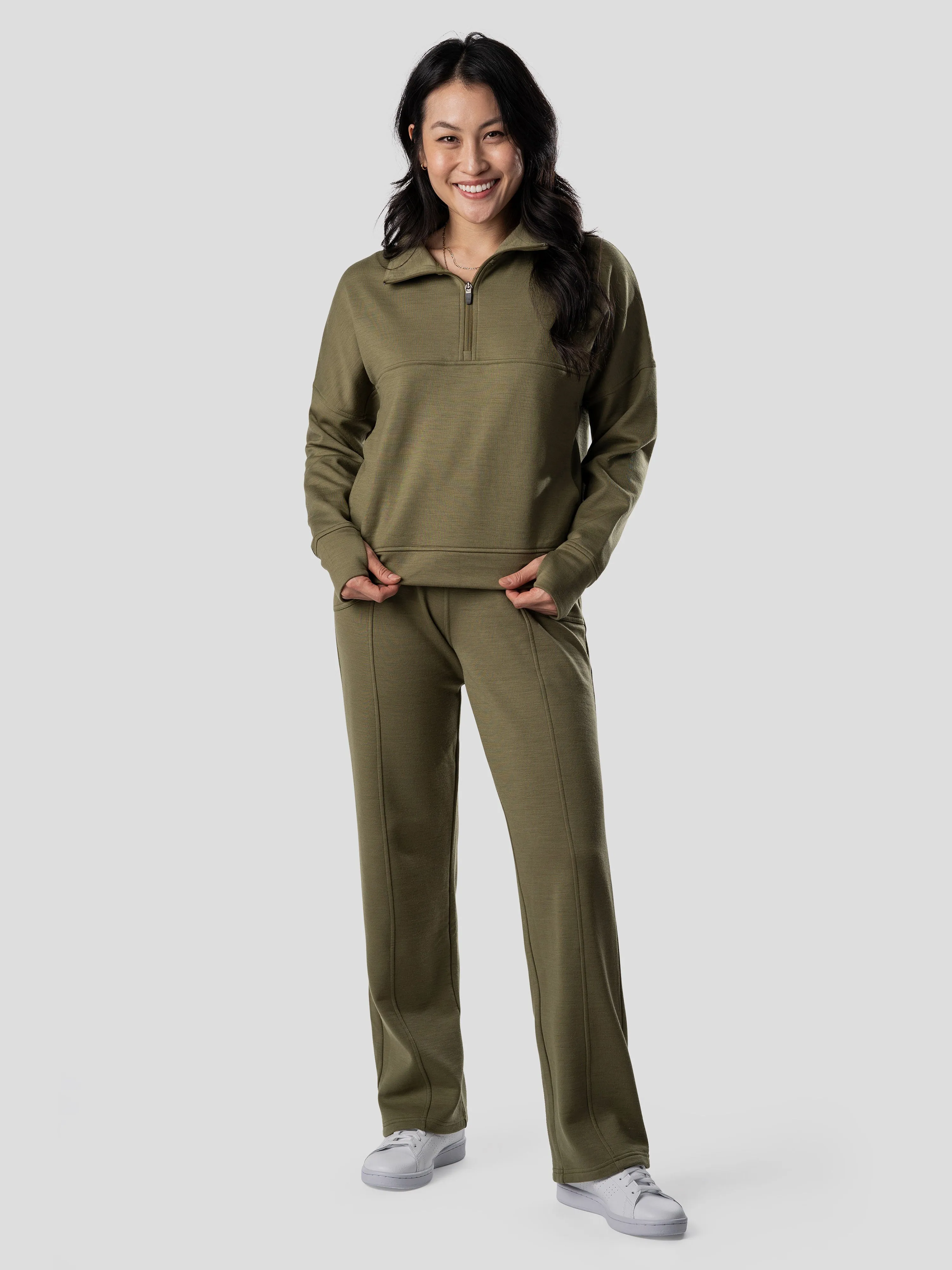 W's Barton Fleece Pant - Military Green