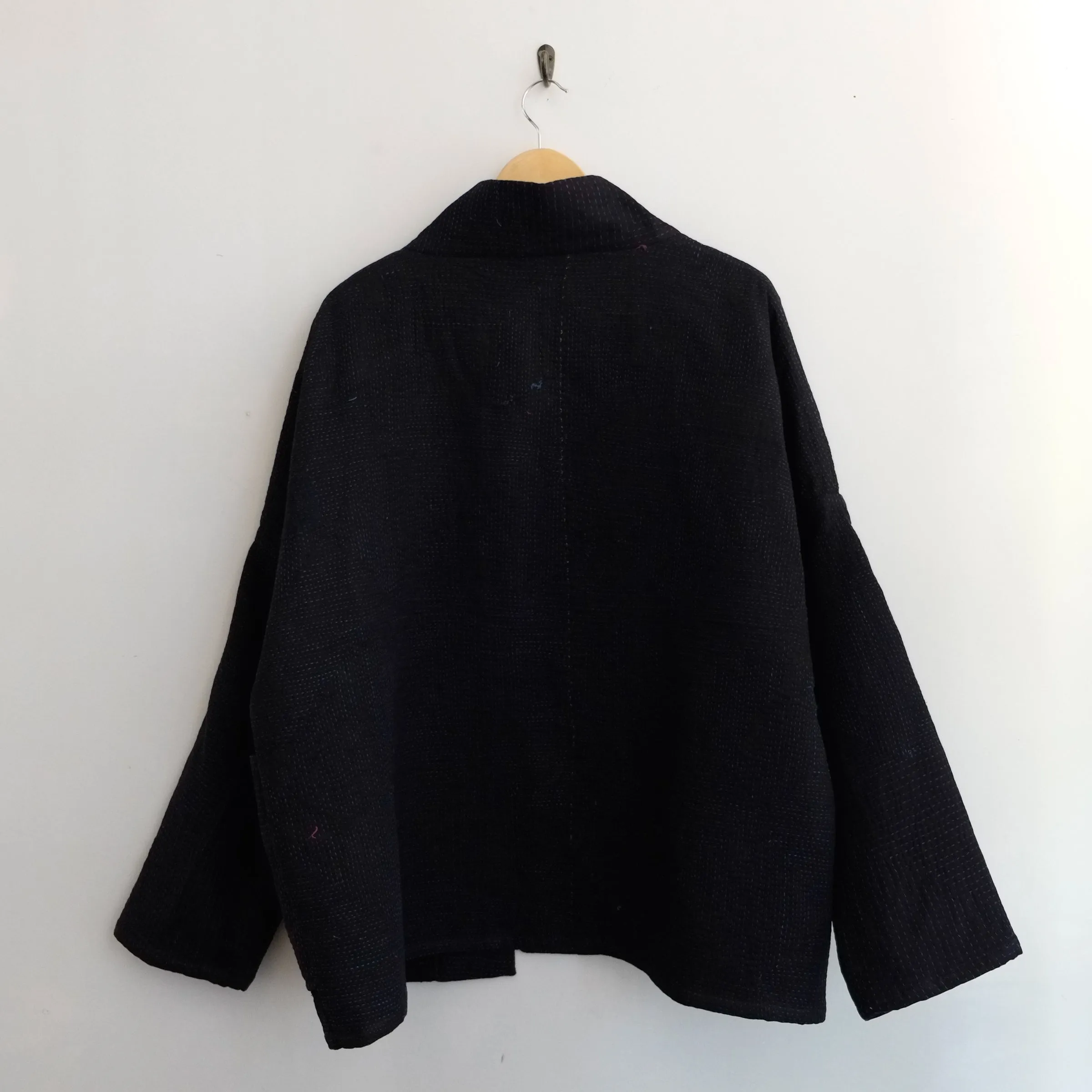 XL Black with Blue Stitching Anoushka Jacket LM155