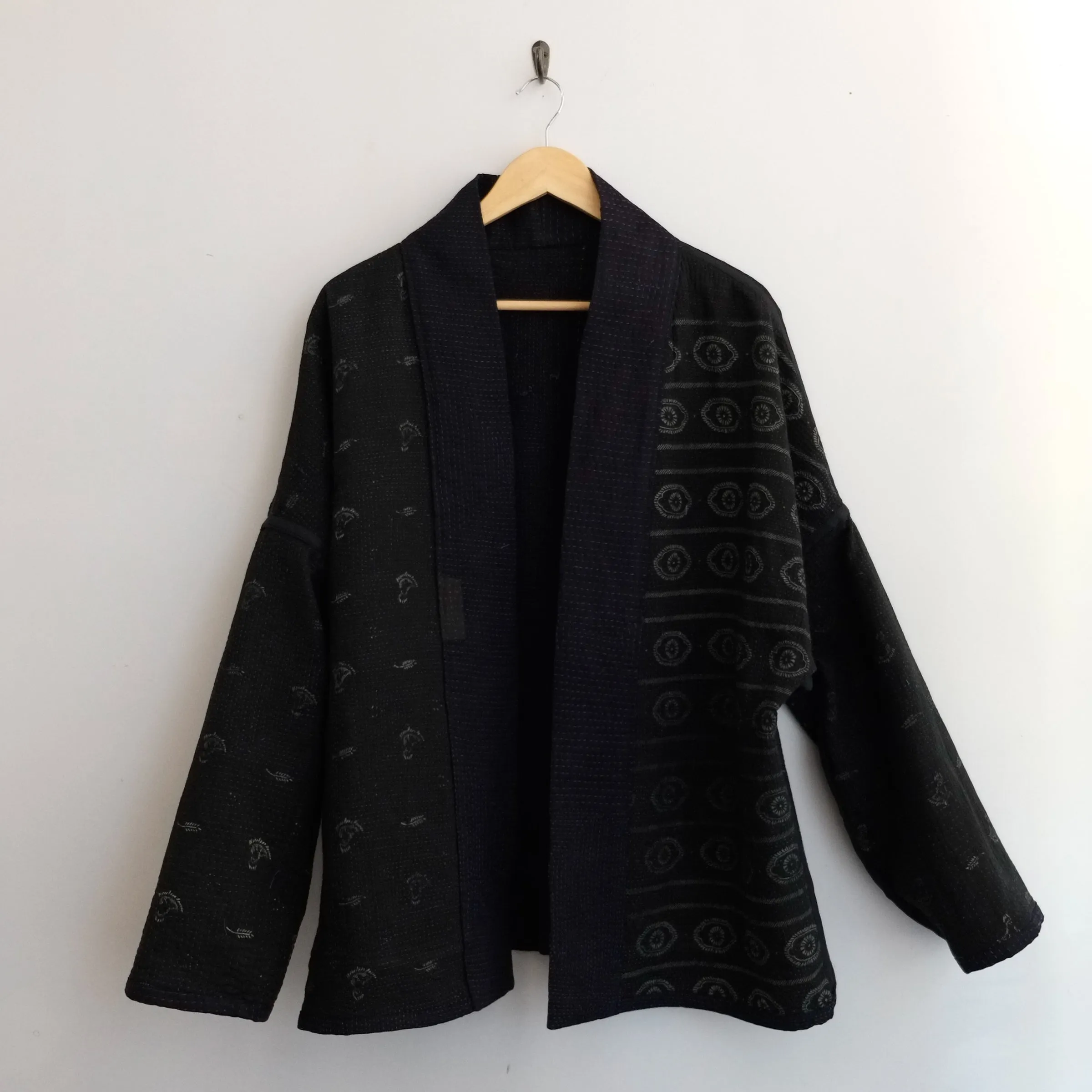 XL Black with Blue Stitching Anoushka Jacket LM155