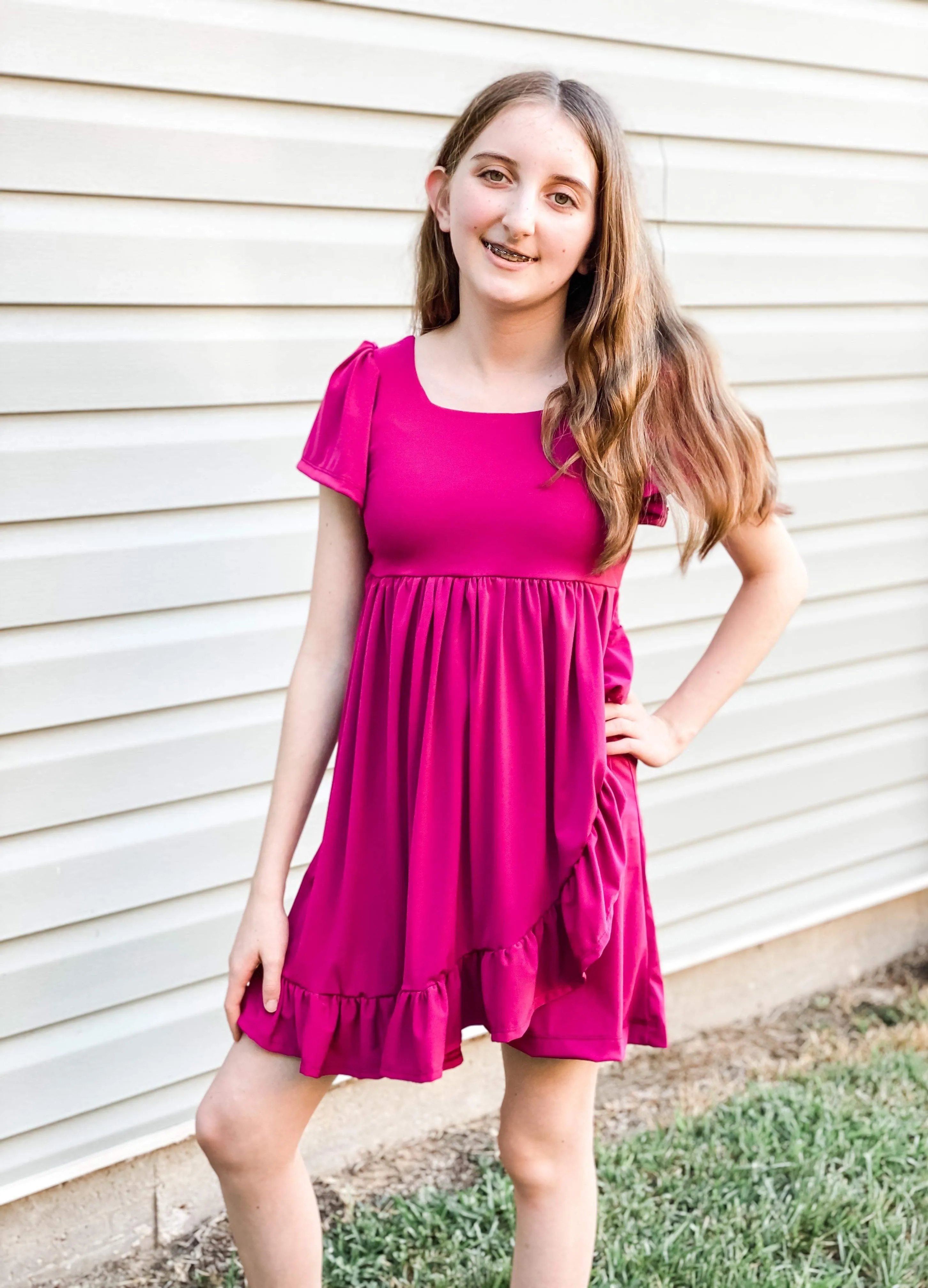 Youth Petal Dress and Romper Digital Sewing Pattern Sizes NB-16Y