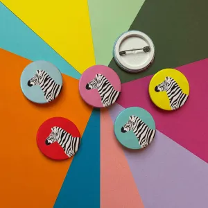 Zebra - Button Badge