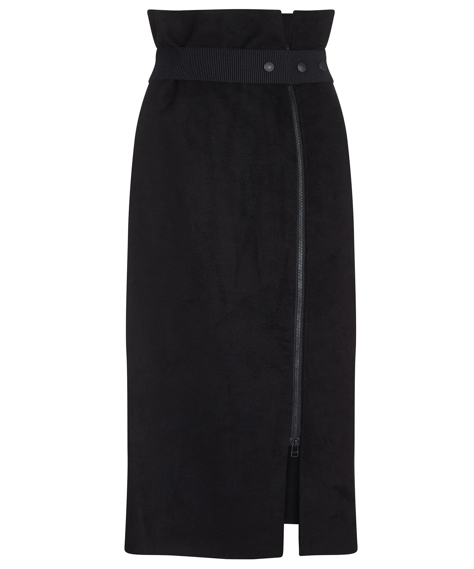 ZIP PENCIL SKIRT IN BLACK